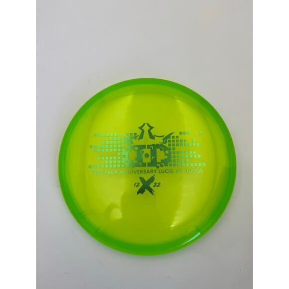 Dynamic Discs Lucid-Ice Judge 10 Year Anniversary Stamp Putter Disc Green - Picture 1 of 2
